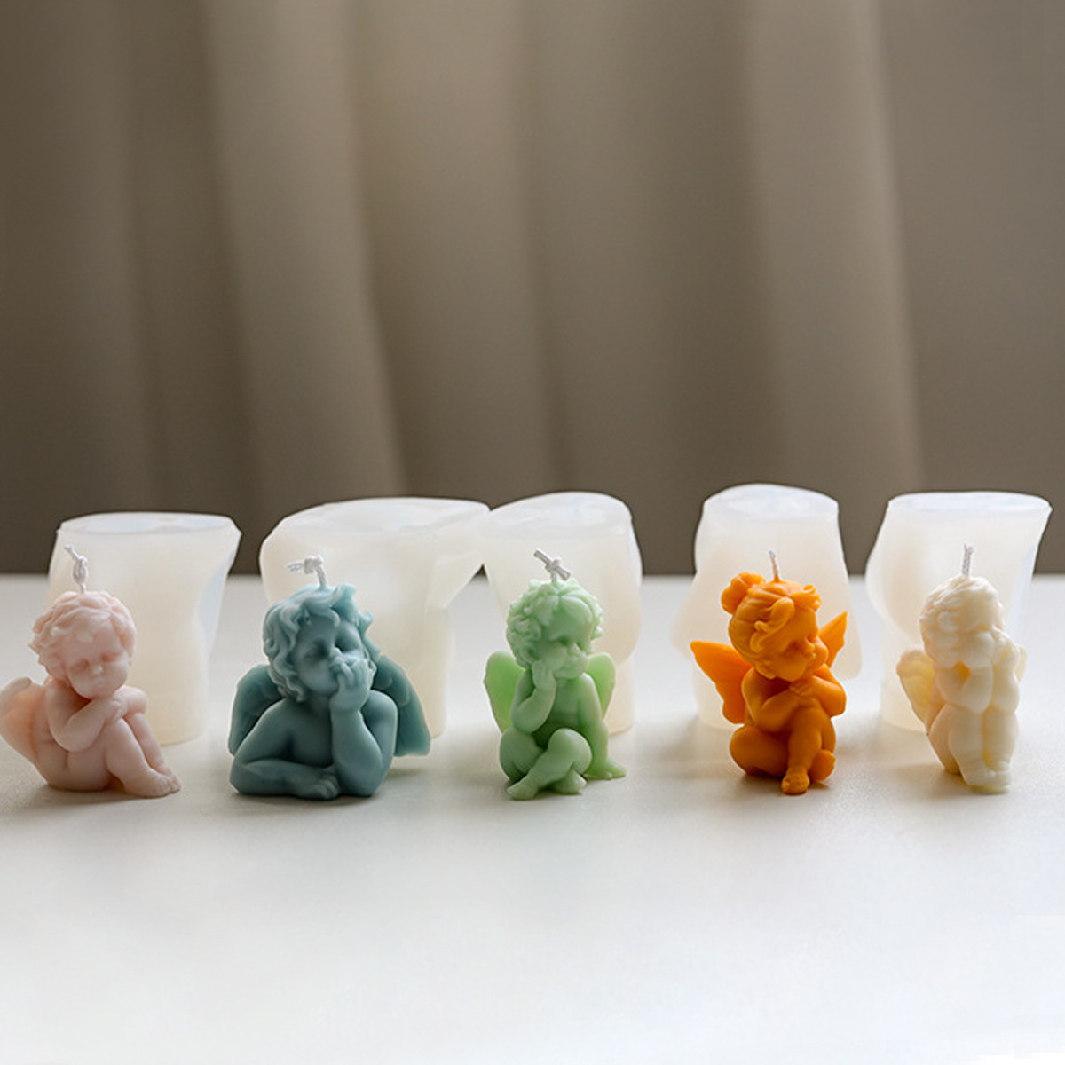 Candle Making For Kids - 3D Mooie Engel Kinderkaars Siliconen Mal