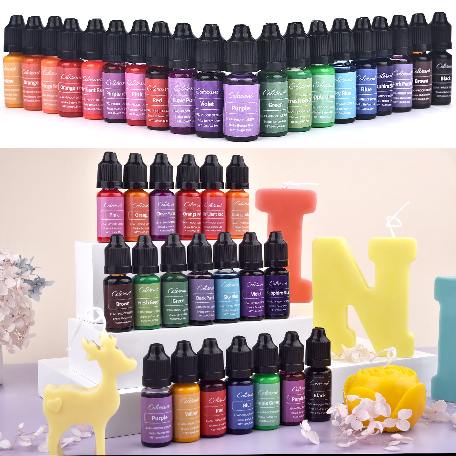 Candle Dye Chip - 10ml Kaars Kleurstoffen Pigment Aromatherapie Vloeibare