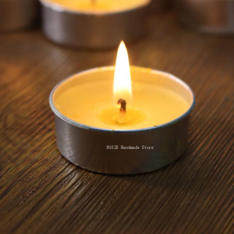 Kraft Box Candle - Lege Thee Wax Cirkelvormige Aluminium Doos