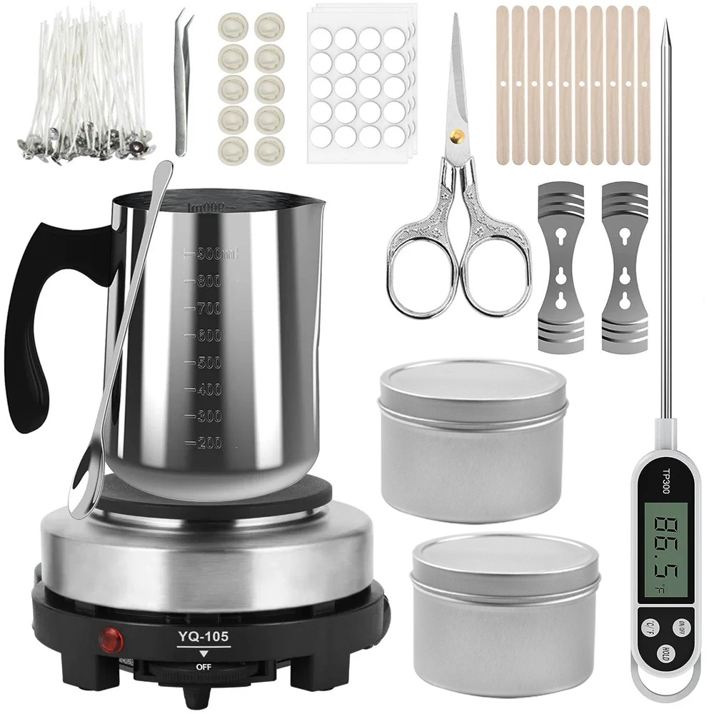 Candle Making Kit For Beginners - Kaarsschenpan met elektrische kookplaat voor het
