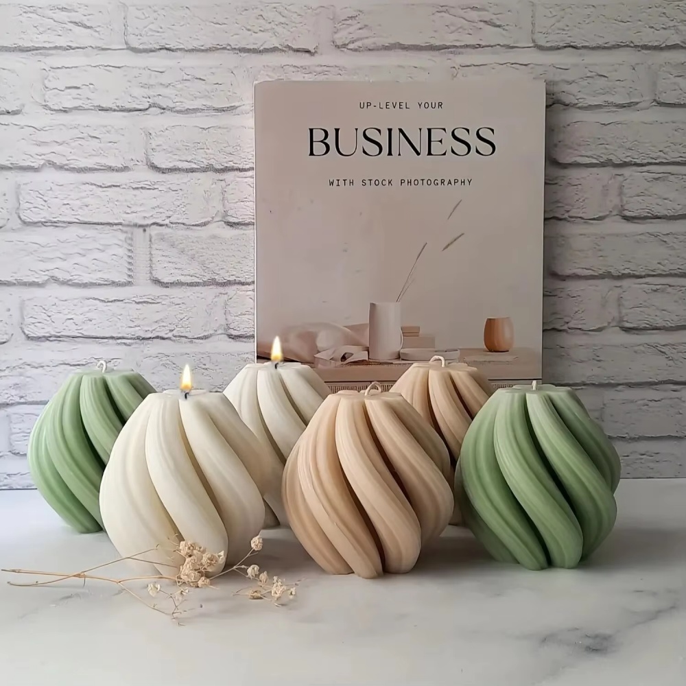 Candle Making Process - 3D Draaiende Pilaar Kaars Siliconen Mal