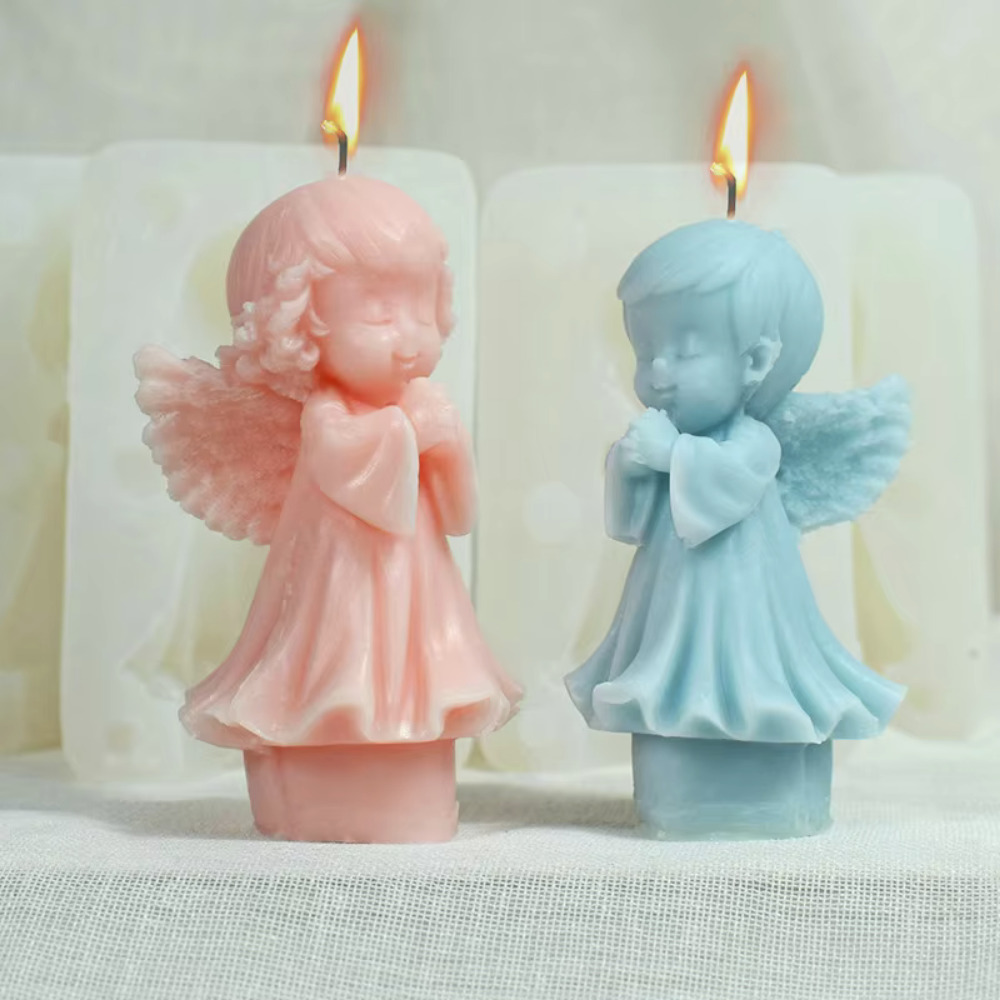 Candle Making For Kids - Gevleugelde Engel Siliconen Kaars Schimmel DIY
