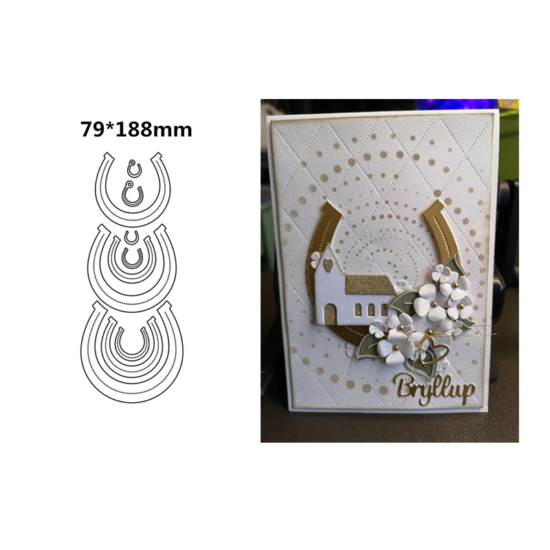 Kraft Box Candle - 2022 Juli Hoefijzer Metalen Stansmessen Scrapbooking