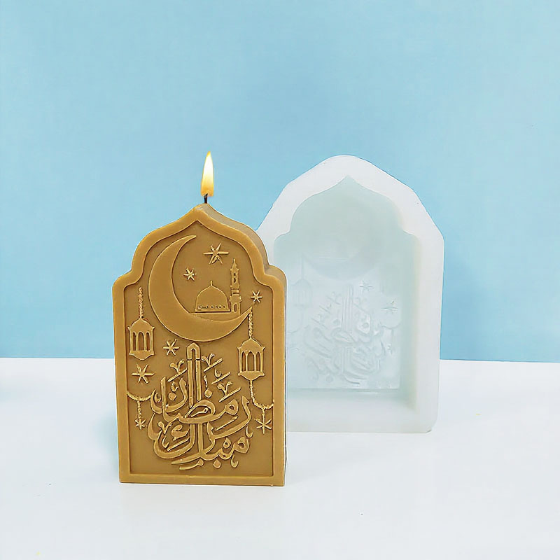Candle Making Process - Boogvormige Arabische schriftkaarsvorm siliconen DIY handgemaakte