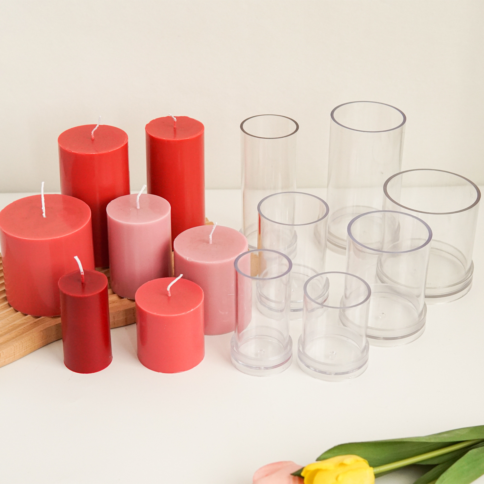 Candle Making Diy Kit - Diverse 3D Cilindrische Kaars Schimmel Kunststoffen