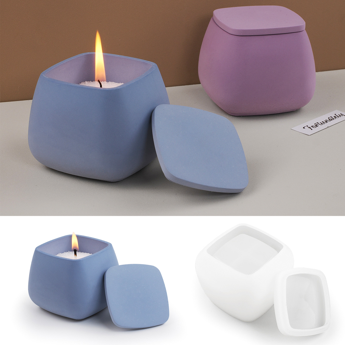 Vierkante Kaars Pot Siliconen  - Kraft Box Candle recensie en prijs