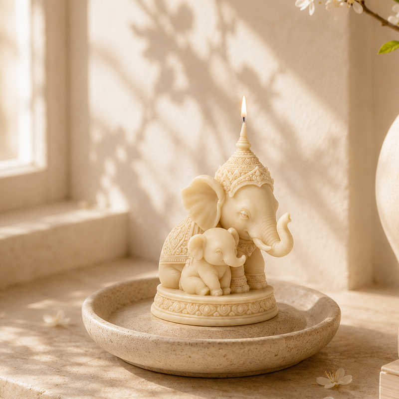 Thaise moeder en kind olifant  - Candle Making For Kids recensie en prijs
