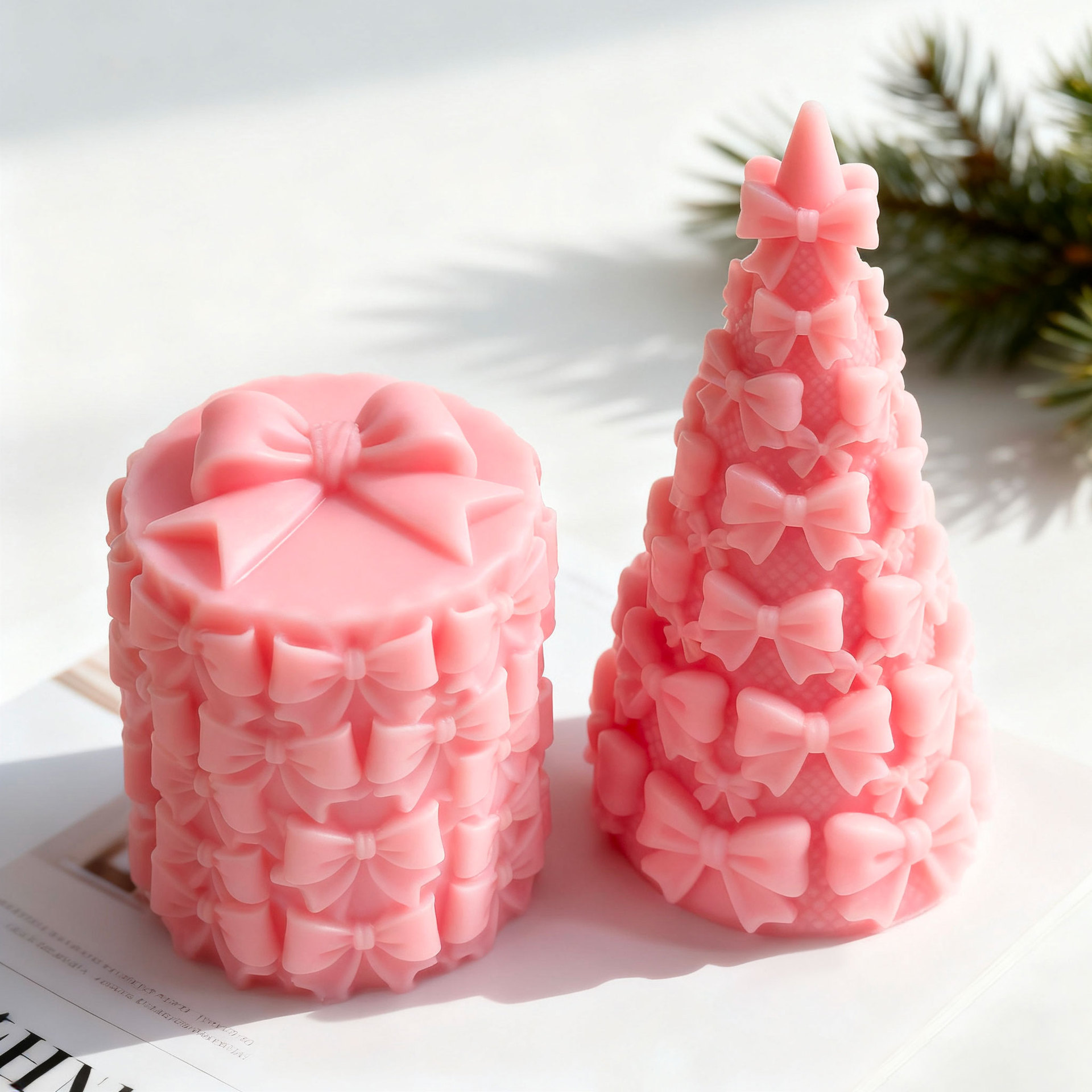 3D vlinderdas kerstboom gesche - Kraft Box Candle recensie en prijs