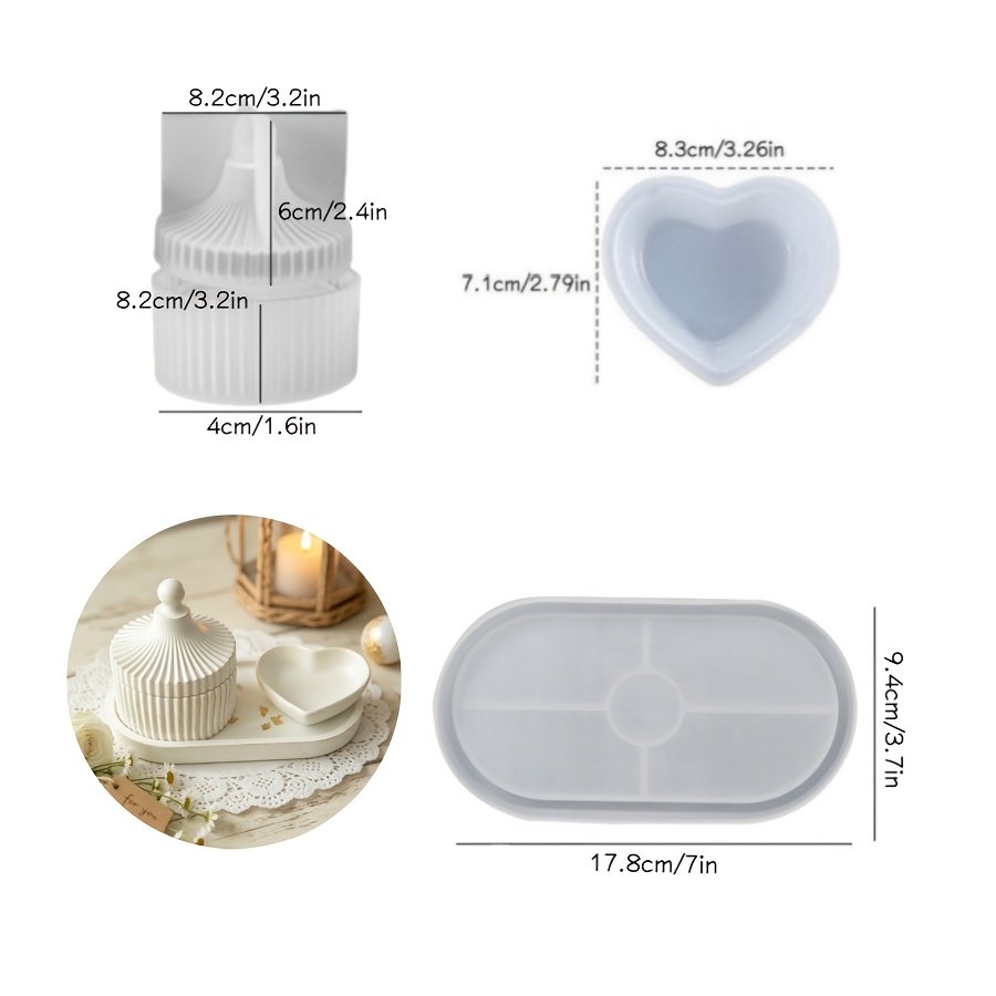 4-delige hars-siliconenmal ges - Kraft Box Candle recensie en prijs