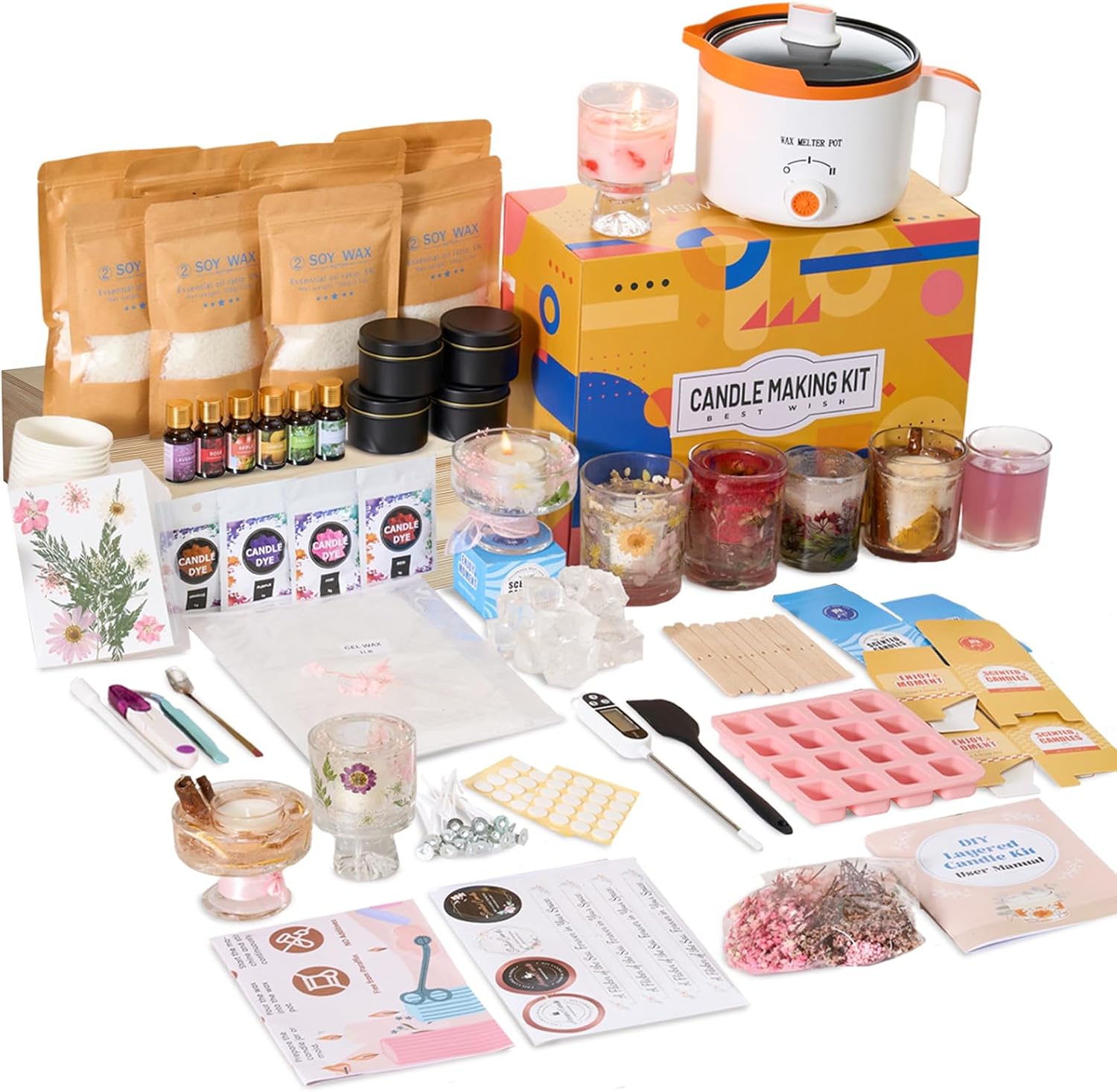 2-in-1 Soja & Jelly Wax DIY Ka - Candle Making Kit For Beginners recensie en prijs