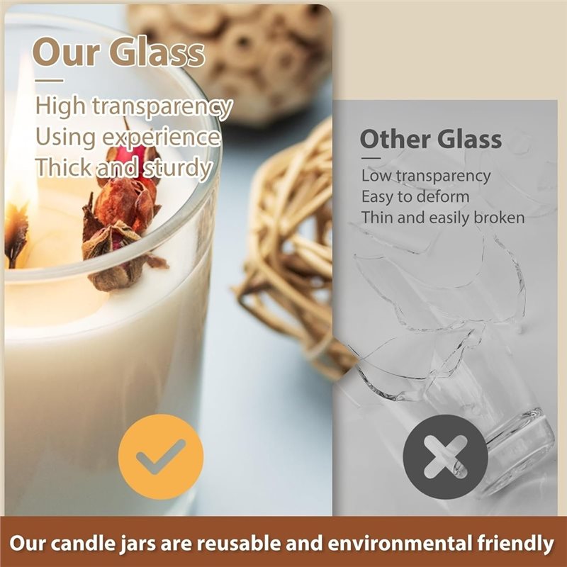 ABRU – 12 stuks kaarsenpotten  - Candle Making Glass recensie en prijs
