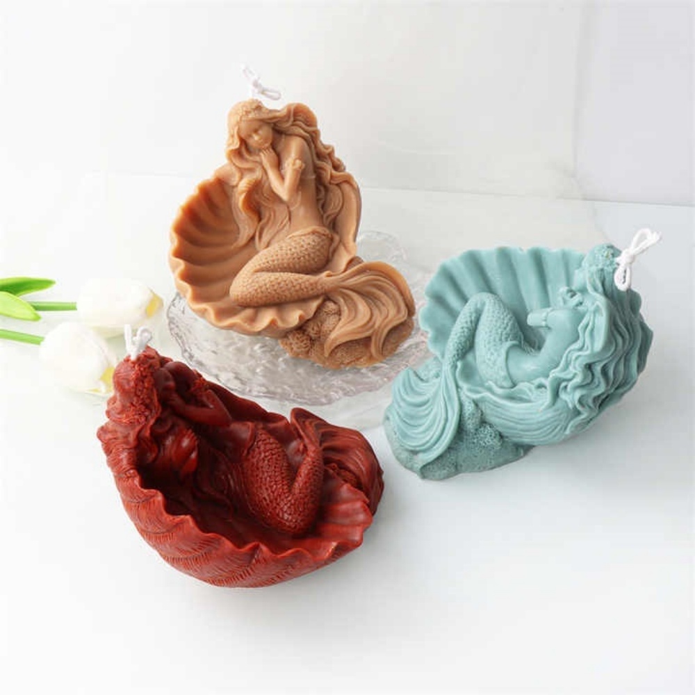 Charmante zeemeermin kaars sil - Candle Making Process recensie en prijs