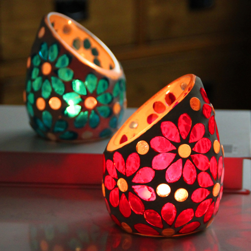 Schuine Mozaïek Glazen Kaarsho - Candle Making Glass recensie en prijs